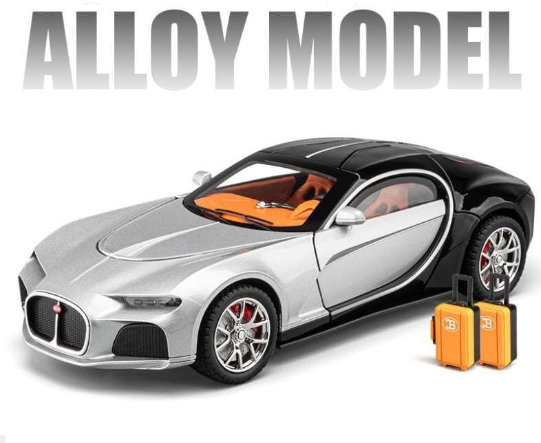 1:24 Bugatti Atlantic Super metal Sports Car Alloy Diecast light & Sound